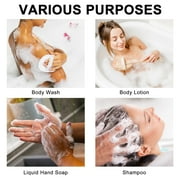 Abaima 2 Pack 32oz Empty Pump Bottle, 1000ml Shampoo And Conditioner Dispenser Bottle,1 Liter Refillable Clear Shower Soap Dispenser Bottle With Silicone Funnels And Labels