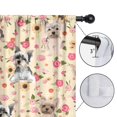 thumbnail image 4 of Blackout Kids Curtains,Yorkie with Flowers Childrens Insulated Curtains Set Of 2,Bedroom Essentials,Toddler Room Decor 42x63in(106x160cm), 4 of 4