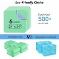 thumbnail image 5 of 6 Pack 24” x 24” Extra Heavy Absorbency Washable Underpads, Waterproof Nursing Pads Incontinence Bed Pads, Reusable Washable Pee Pads for Dogs, Diaper Changing & Adults, Washable Puppy Pads, 5 of 6