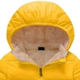 thumbnail image 5 of Dakiuu 18 Months - 8 Years Boys Girls Winter Puffers Coat with Fleece Lined Heavyweight Hooded Outwear Jacket Toddler Kids Warm Zip up Snow Outerwear Cold Weather Yellow 3-4 Years (110), 5 of 8