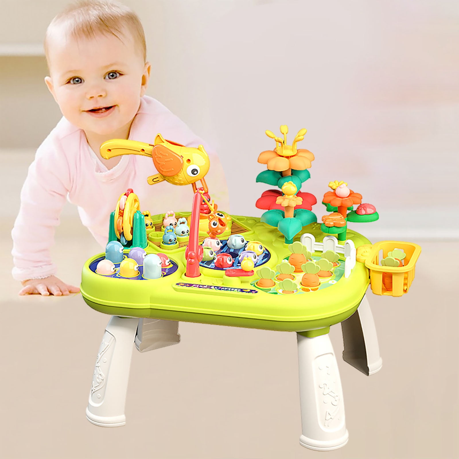Baby Activity Table Learning Table Multifunctional Educational Game Table Toys And Baby Standing Activity Center Birthday For Toys For Babies Over 18 Months Old