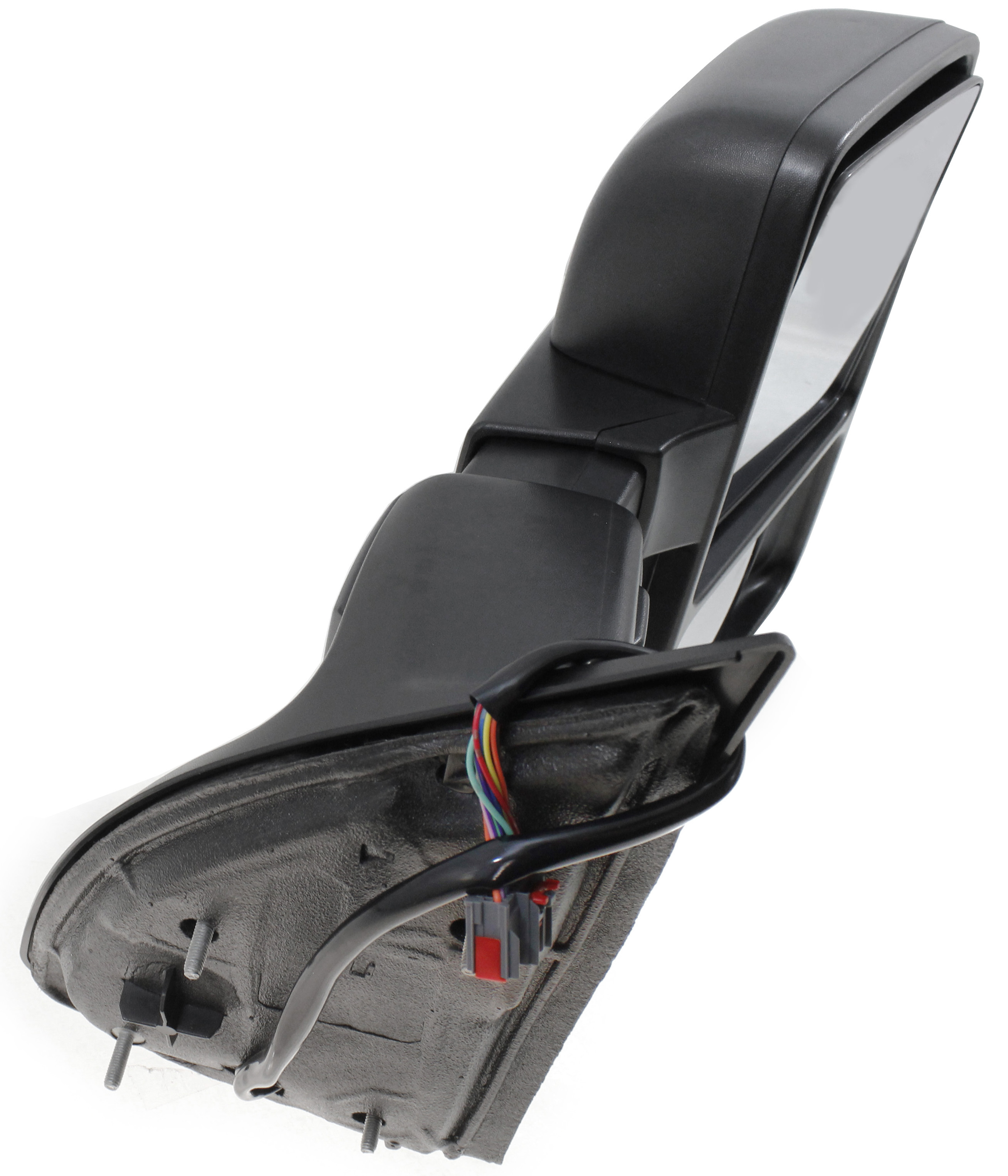 Towing Mirror Compatible With 2010 Ford F-250 Super Duty F-350 Right Passenger Side Heated w/ Blind Spot Corner Glass In-housing Signal Light Textured Black Kool-Vue