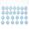thumbnail image 1 of ZLight 26 Pcs Breloques Initiales pour Bijoux Pendentif Suspendu Fait Main Double Face Plat Rond en Alliage Bleu 1Ensemble, 1 of 6