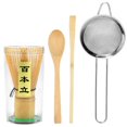 thumbnail image 1 of CUITING 5Pcs Matcha Whisk Set Matcha Tea Set Japanese Whisk Set Handmade Bamboo Matcha Whisk Traditional Tea Scoop Deep Scoop Stainless Steel Tea Strainer Clear Whisk Storage Holder, 1 of 8