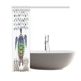 thumbnail image 2 of Cortina de Ducha ABPHQTO Rayas bohemias 160x180 cm con adorno de tortuga, 2 of 3
