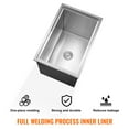 thumbnail image 4 of VEVOR Drop in Ice Chest, 27"L x 18"W x 21"H Stainless Steel Ice Cooler, Commercial Ice Bin with Sliding Cover, 40.9 qt Outdoor Kitchen Ice Bar, Drain-pipe and Drain Plug Included, for Cold Wine Beer, 4 of 9