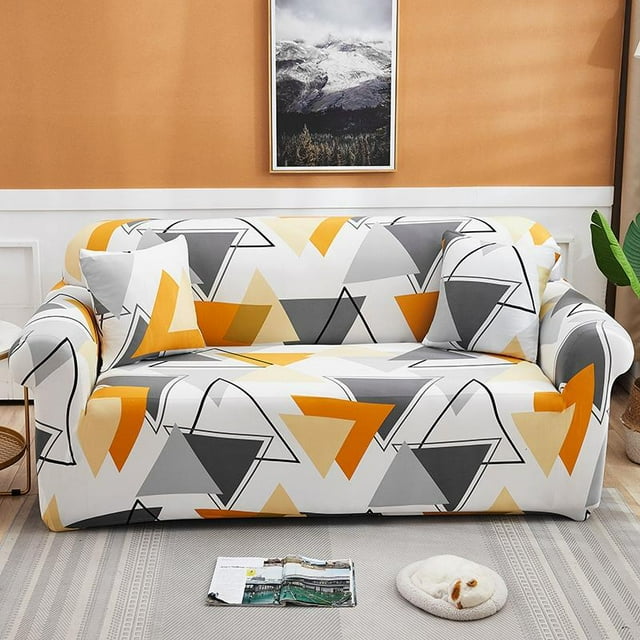 Stretch Sofa Cover Printed Couch Covers Elastic Sofa Slipcovers Cushion Couches Non Slip Soft Washable Furniture Protective Universal