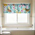 thumbnail image 4 of 2D Printed Kitchen Valance Curtain 54x18 Inches, Washable Short Window Curtain with Rod Pocket, Light Filtering Decorative Curtain for Kitchen Dining Room, 4 of 7