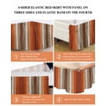 thumbnail image 6 of Burnt Orange Brown Wrap Around Bed Skirts for King Bed 18" Drop, Bed Skirt with Adjustable Elastic Belt Dust Ruffle Bed Valance for Bedroom Hotel Luxury Farmhouse Vintage Wooden Bed Frame Cover, 6 of 7