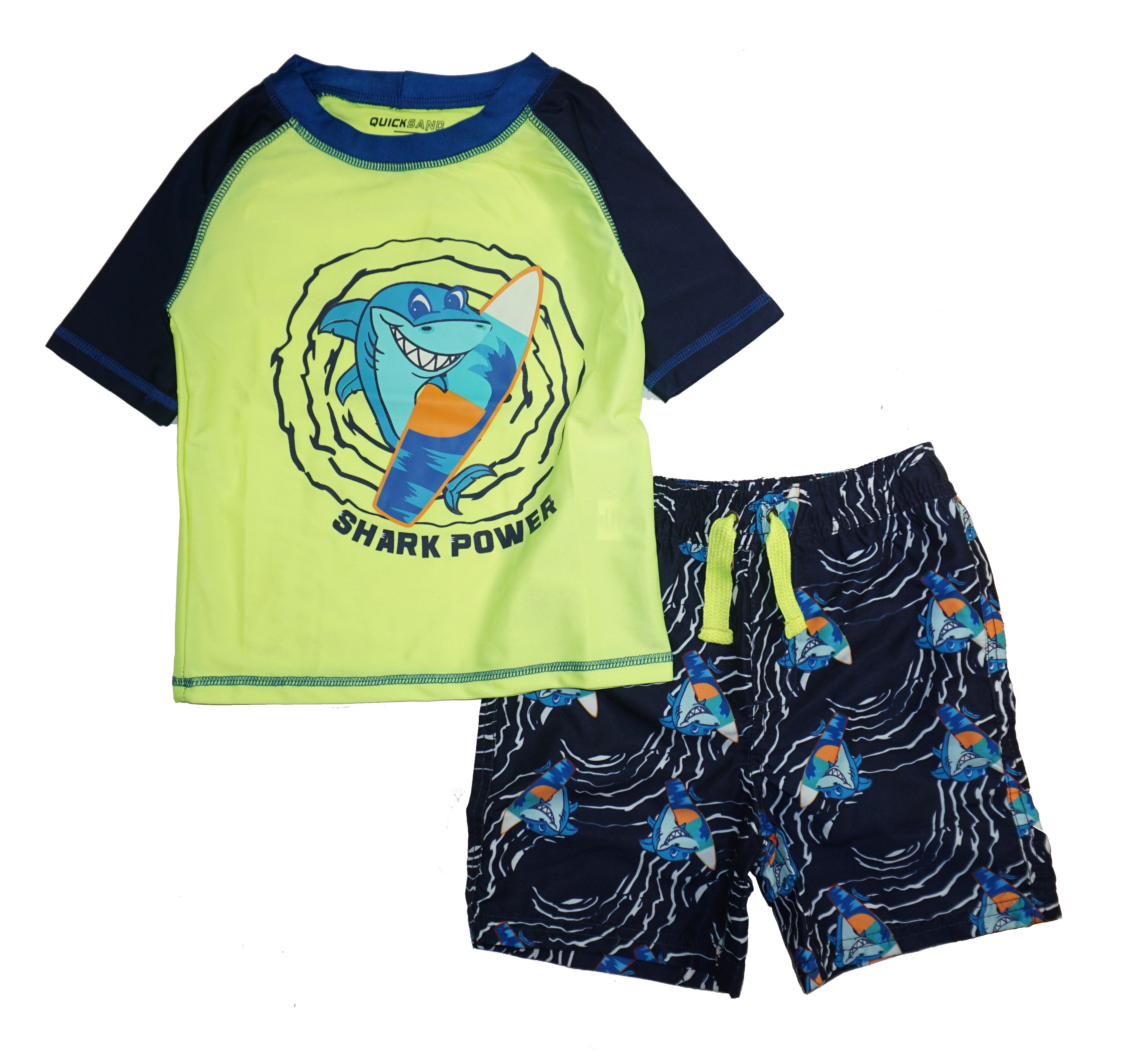 Osh Kosh B'gosh Infant Boys 2pc Rashguard Swim Short Set Size 12M 18M 24M 