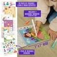 thumbnail image 3 of Totebook Kids Travel Educational Activity Book with Washable Markers - Car and Airplane Activities, Learning Toys for Toddlers- Search and Find, Reusable Stickers for Ages 4, 5, 6 (Princess), 3 of 11
