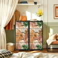 thumbnail image 6 of 4 Drawer Vertical Storage Dresser Tropical seamless terracotta dotted palm leaves silhouettes Jungle with Wood Top Fabric Pull Drawers, 6 of 8