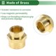 thumbnail image 3 of Accesorios de tubería de latón Unique Bargains 3/4"NPT x 1/2"NPT acoplamiento reductor 2 piezas, 3 of 7
