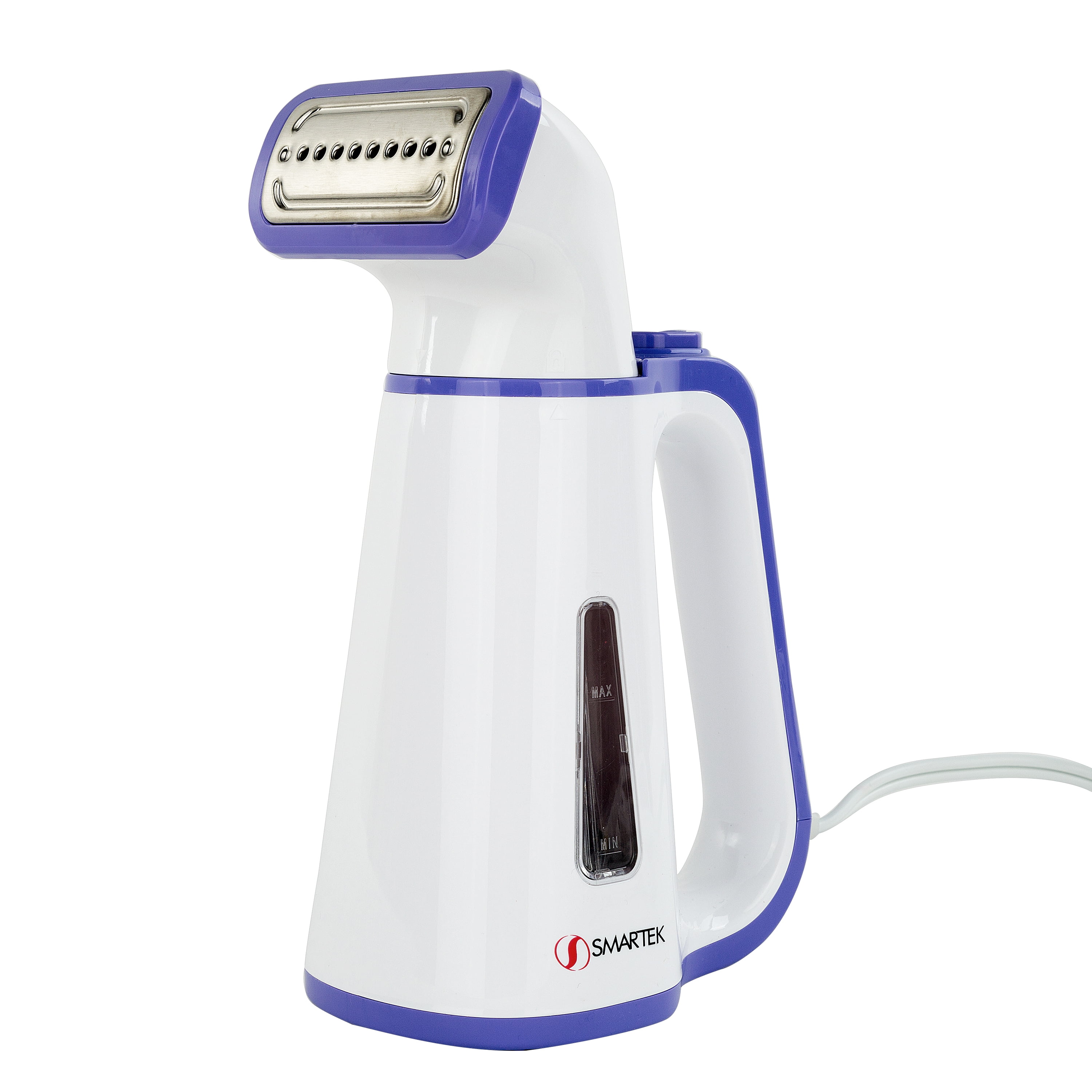 Smartek ST-53W Portable Handheld Fabric Clothes Garment Steamer with Fabric Brush (White & Purple)