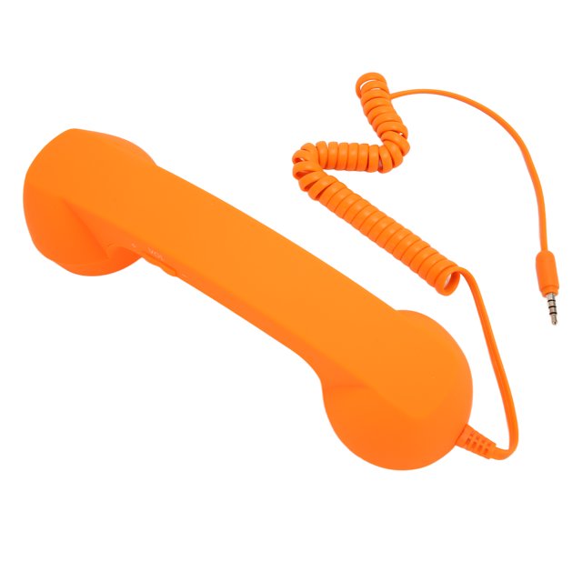 Combiné Téléphonique Rétro, Prise Son 3,5 mm Combiné Téléphonique Filaire Récepteur, Volume Réglable Résistant aux Rayons pour Téléphones Ordinateurs, Combiné Amusant Unique