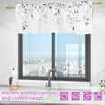 thumbnail image 6 of Dznils White Floral Printed Window Curtain Valance Rod Pocket, Purple, 54" x 18", 2 Pack, 6 of 11