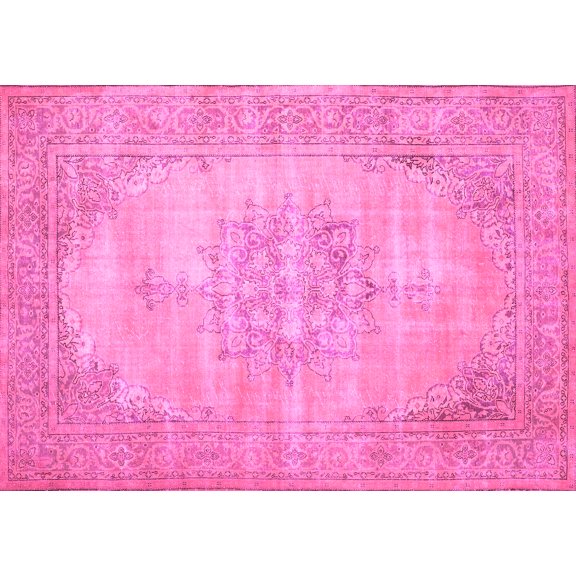 Ahgly Company Indoor Rectangle Persian Pink Traditional Area Rugs, 5' x 7'