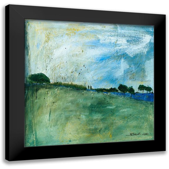 Scherk, Gabriele 12x12 Black Modern Framed Museum Art Print Titled - Blue Landscape