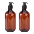 thumbnail image 4 of 2PCS 500ml Empty Shampoo Bottles Opaque Versatile Pump Bottle Drip-free Lotion Container Hand Soap Dispenser (Light Brown), 4 of 5