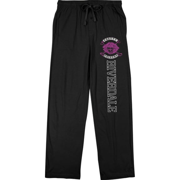 Riverdale Pretty Poison Men's Black Graphic Sleep Pajama Pants-Medium
