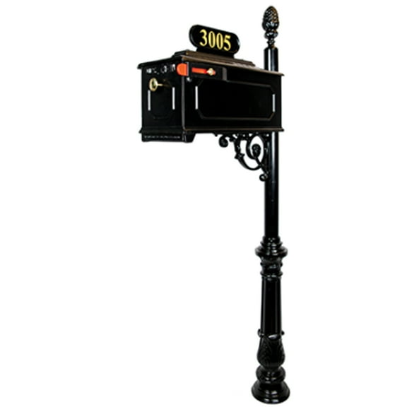 Black Rust Resistant Mailbox System