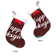 thumbnail image 3 of Salouo Happy Thanksgiving Print Christmas Stockings,Large Xmas Stocking Set of 1 Holiday and Farmhouse Stocking for Christmas Holiday Party Decoration(17.7*11 Inch), 3 of 7