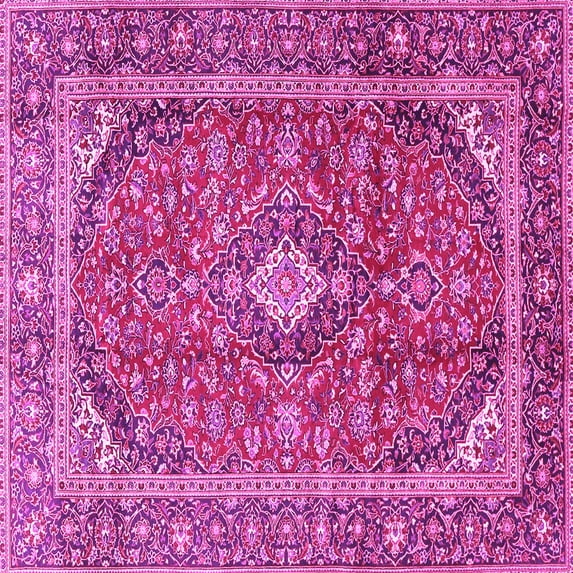 Ahgly Company Indoor Square Persian Pink Traditional Area Rugs, 4' Square