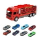 thumbnail image 5 of Camión de juguete transportador y de almacenamiento de autos con 6 autos, juego de juguetes para camión transportador de transporte y pista de Rojo, 5 of 9