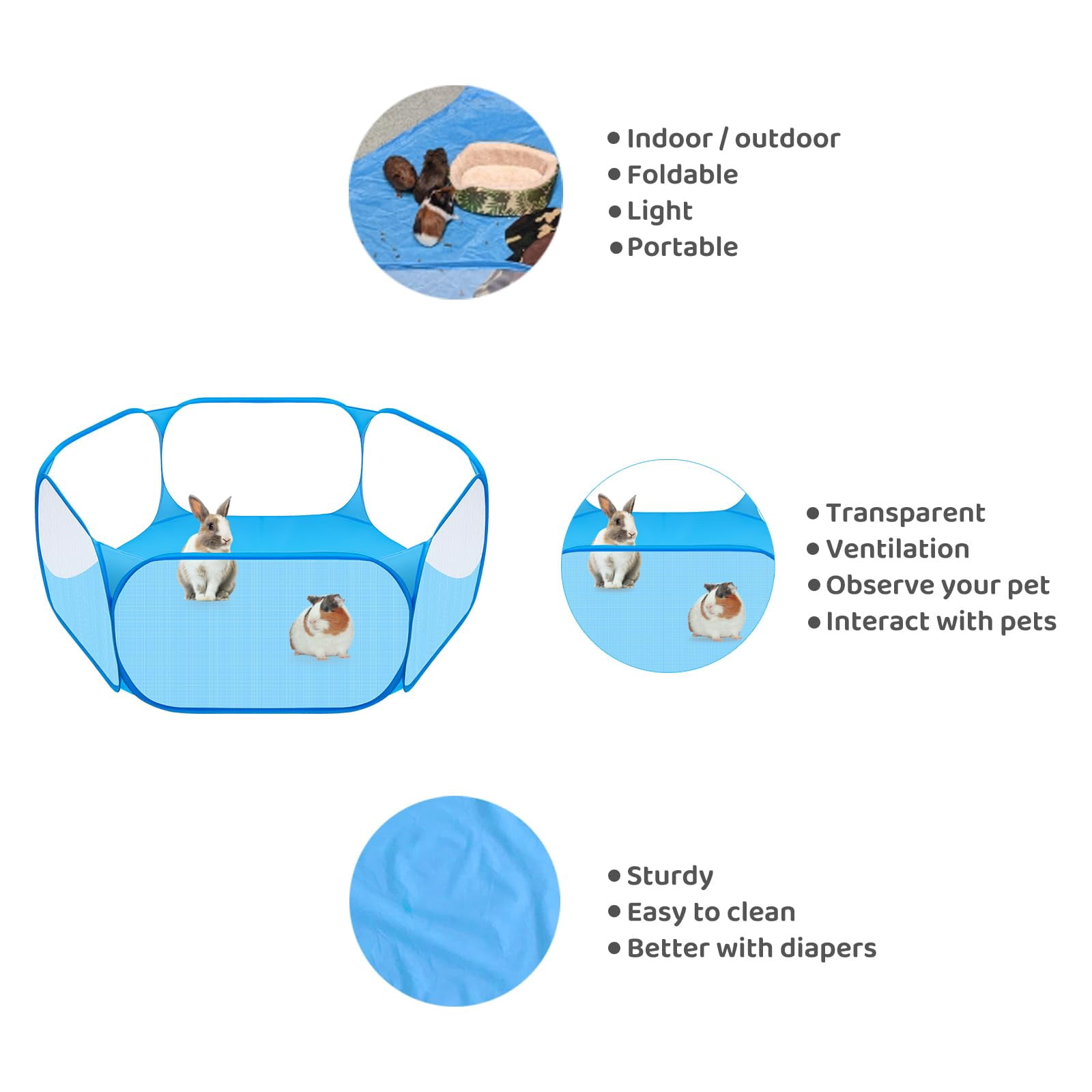 Foldable Playpen for Small Animals