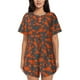 thumbnail image 1 of Fotbe Crayfish Conjunto de Pijama Estampado para Mujer, 2 Piezas, Ropa de Dormir con Camiseta de Manga Corta y Shorts Suaves-Medium, 1 of 6