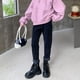 thumbnail image 5 of Cowsor Kids Girls Jeans Washed Elastic Waist Wide Leg Baggy Pants, 5 of 7