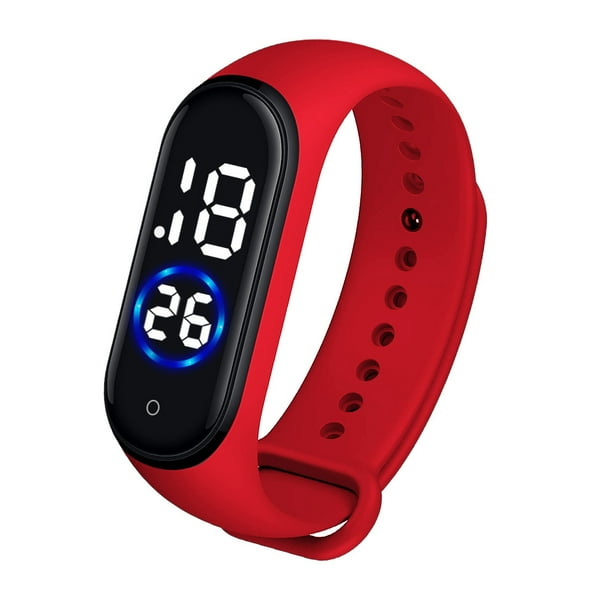 Led watch deals silicone band