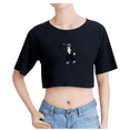 thumbnail image 2 of Odetari Merch Playdough Crop Top Midriff-Baring T-shirt Women Girl Rapper Short Sleeve, 2 of 3