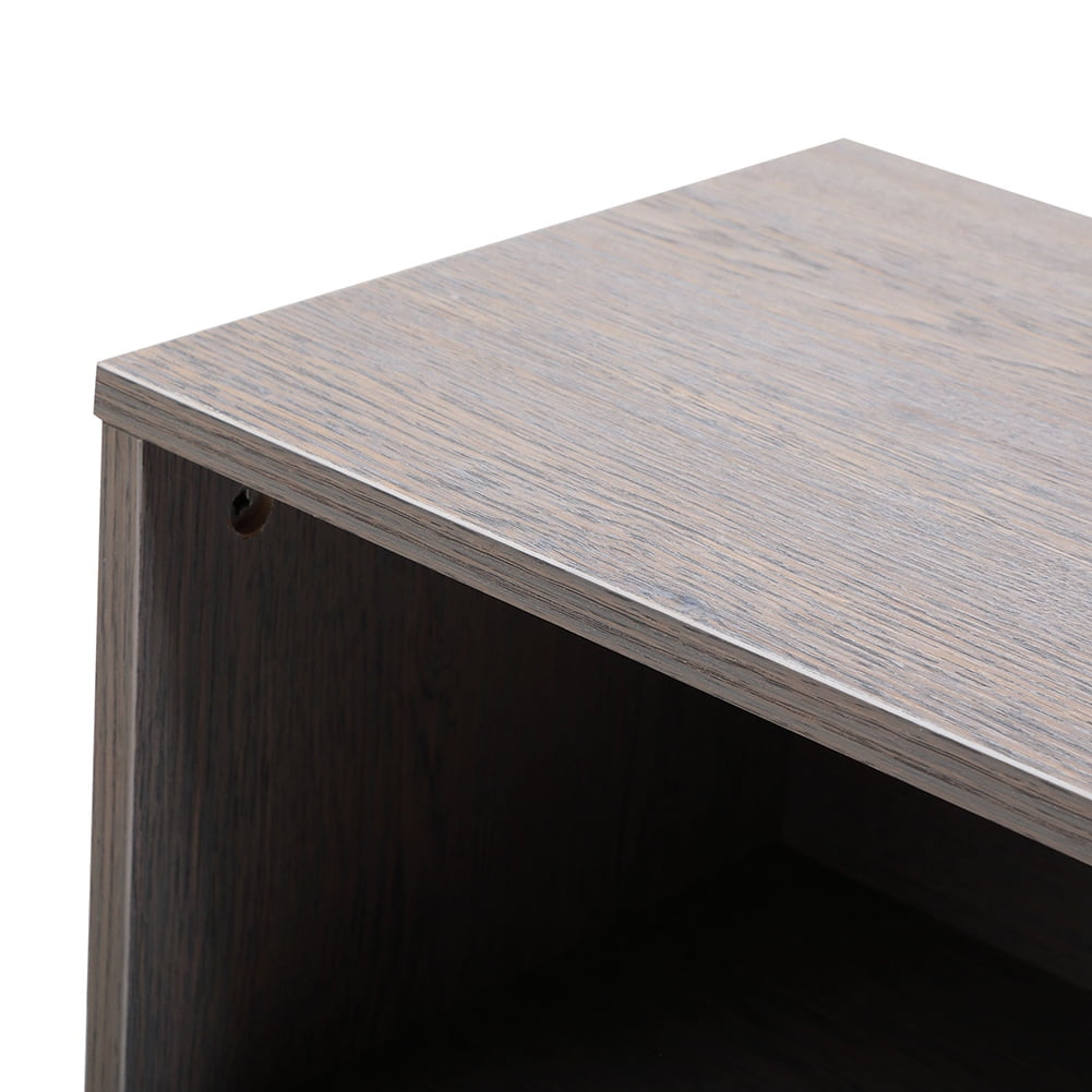 Kepooman 2 Pieces Nightstands for Bedroom, Farmhouse Accent Table for Living Room, Bedside End Table for Small Spaces with Sturdy Steel Frame, Gray