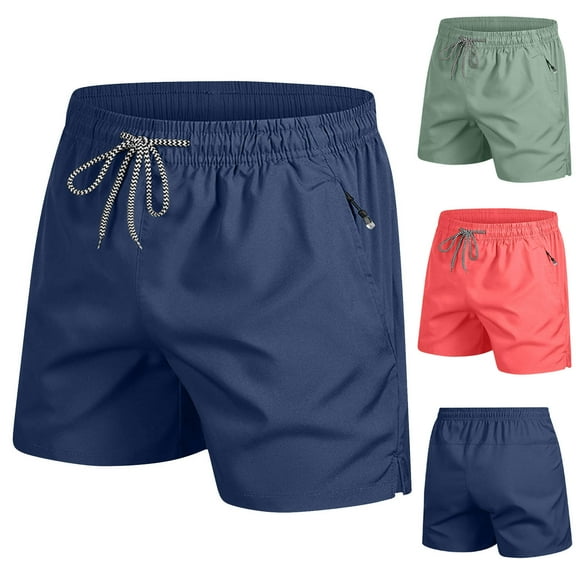 Nmnitkp Mens Shorts Breathable Running Gym Shorts 3 Inch Breathable Lightweight Athletic Sport Shorts Training Workout Shorts with Pockets Dark Blue,L