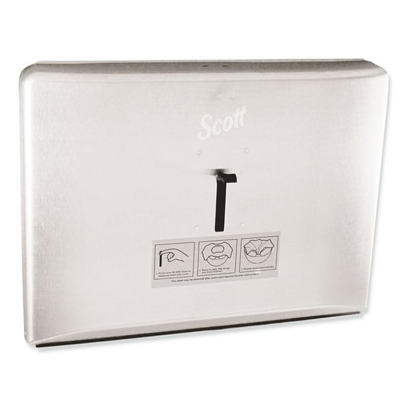 Kimberly-Clark Reflections Toilet Seat Cover Dispenser Stainless Steel 16.6"x12.3" x 2.5" - KCC09512