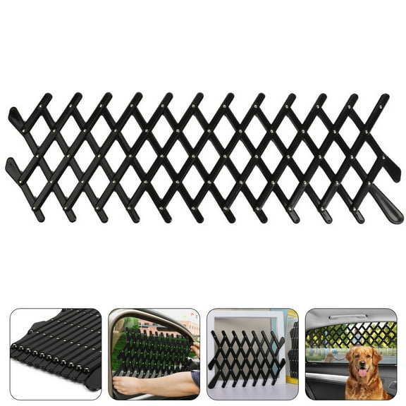 FRCOLOR Retractable Pet Car Window Fence in Black for Safety and Fresh Air Ventilation