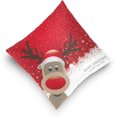 thumbnail image 5 of GZHJMY Christmas Reindeer Throw Pillow Cover 16 x 16 Inch, Soft Square Cushion Case for Couch Sofa Bedroom Car Farmhouse Home Decor Home Decor, 5 of 7