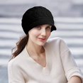 thumbnail image 3 of Gorro de mujer de invierno con visera JAMW Sencillez negro, 3 of 5