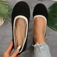 thumbnail image 2 of Hopeusnice Flats Shoes for Women Non-Slip Canvas Materials Summer And Fall Shoes Soft Breathable Flat Heel Trendy Pumps Shoes Women's Flats Shoes Slip-Resistant Walking Shoes Black 41, 2 of 9