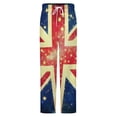 thumbnail image 5 of Sparkly Union Jack Flag Winter Female Pants Flannel High Waist Women Pants Lady Warm Straight Leg Plush Trousers, 5 of 7