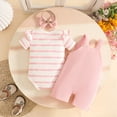 thumbnail image 6 of mgoYE Baby Girl Suspender Corduroy Skirt Outfits 0 3 6 12 18 24 Months Short Sleeves Summer Spring Clothes Preemie(Pink,0-3 Months), 6 of 8