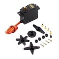thumbnail image 2 of Xihbxyly Servomotor Mg995, Diseño de Engranajes Metálicos de Alto Par, Ángulo de Dirección de 180 Grados, Fácil de Usar y Rendimiento Estable. Ideal para Barcos, Helicópteros y Coches Rc. Ideal para, 2 of 6