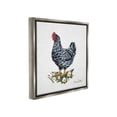 thumbnail image 4 of Stupell Industries Country Hen with Daisies Animals & Insects Painting Gray Floater Framed Canvas Art Print Wall Art, 18 x 18, 4 of 10