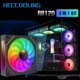 thumbnail image 4 of ARGB PC Fans 120mm PWM Fans 3PACK PC RGB Fans, RB120 PC PWM ARGB Fans with 12V 4PIN pwm and 5V-3PIN ARGB Plug, Infinity Fans ARGB Address Lighting - S, 4 of 5