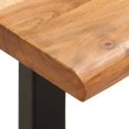 thumbnail image 3 of vidaXL Live Edge Bench 110 cm Solid Acacia Wood and Steel, 3 of 5