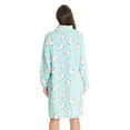 thumbnail image 3 of Just Love Plush Zipper Lounger Robe 6810-10444-PNK-XL (Mint Floral, X-Large), 3 of 3