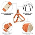 thumbnail image 2 of Plutus Pet Cotton Hemp Step In Dog Harness, Sustainable, Lightweight and Escape-Proof, Easy Walk Dog Harness for Puppy Small Medium and Large Dogs, Orange, M, 2 of 7