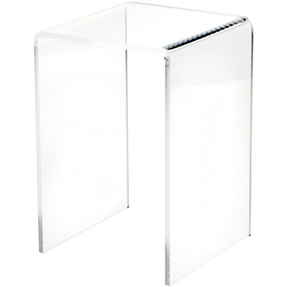 Plymor Clear Acrylic Vertical Square Display Riser, 7.5" H x 5" W x 5" D (3/16" thick)