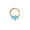 D - Gold with Light Blue, variant on Sterling Silver CZ Daith Hoop Helix Ring Cartilage Piercing Earring A1648-A - Silver with White Stone